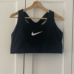 Nike Dri-Fit Women’s Sports Bra - 2XL, Black, Iconic Swoosh